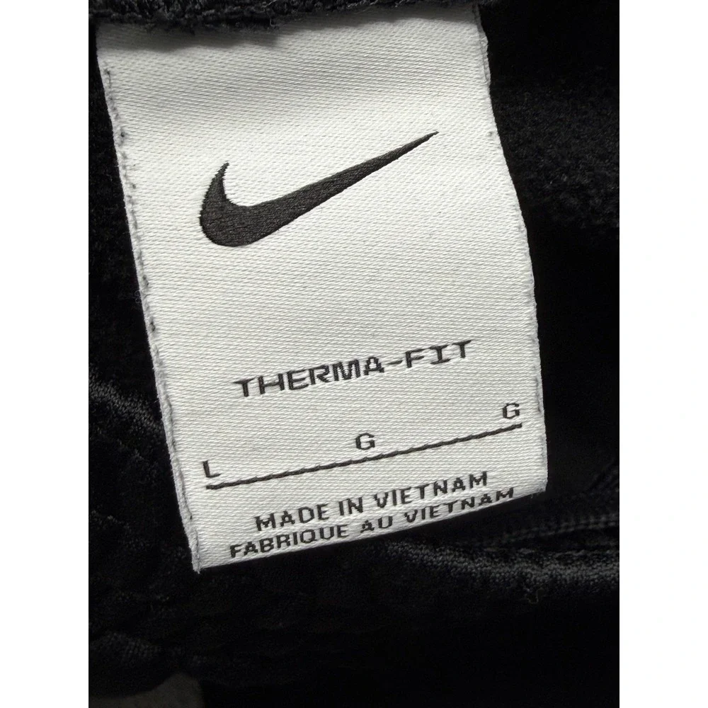Nike Therma-FIT Pants Boys Large Black‎ Big Swoosh Fleece Sweatpants CJ6882-010